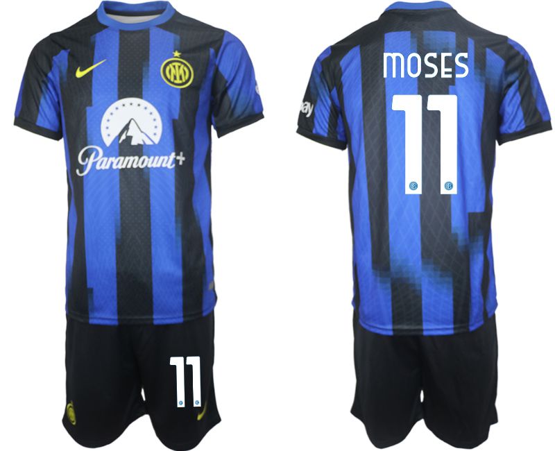 Men 2023-2024 Club Inter Milan home blue #11 Soccer Jersey->inter milan jersey->Soccer Club Jersey